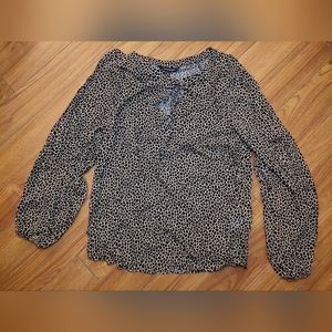 Banana Republic Animal Print Blouse Size Small